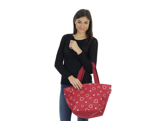 SHOPPER M HEARTS , RED, large