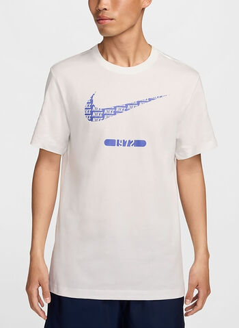 T-SHIRT SWOOSH LOGO, 121 WHT, small