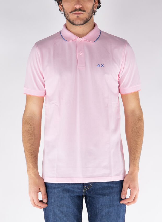 POLO PIQUET STRETCH MICRO LOGO, 72 CYCLAMINO, large