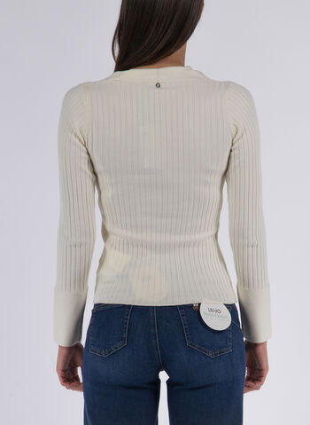 MAGLIONE COSTE ALINE SCOLLO V, G012 PANNA, small