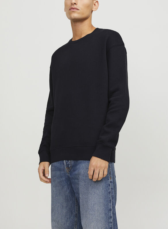 FELPA SEMPLICE, BLACK BLACK, medium