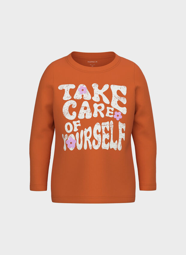 T-SHIRT LOTUS STAMPA BAMBINA, HARVEST PUMPKIN ORANGE, large