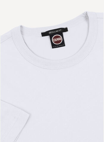 T-SHIRT LOGATA IN COTONE, 01 WHT, small