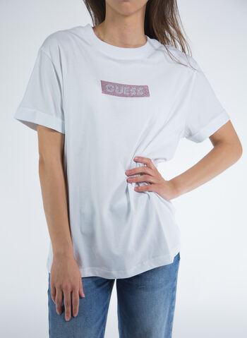 T-SHIRT CON LOGO STRASS, , small