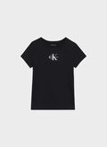 T-SHIRT CON LOGO RAGAZZA, BEH BLK, thumb