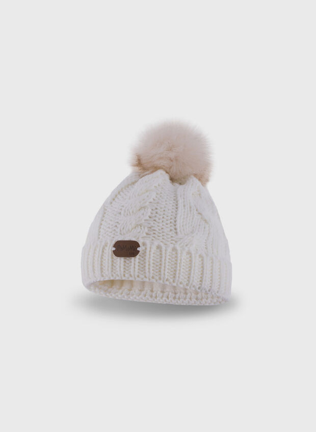 PAMAMI CAPPELLO MAGLIA CON PON PON DA BAMBINA Bianco Bambino | Sport85