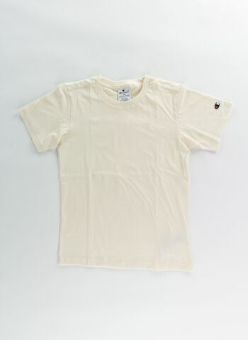 T-SHIRT MICRO LOGO RAGAZZO, YS141 PANNA, small