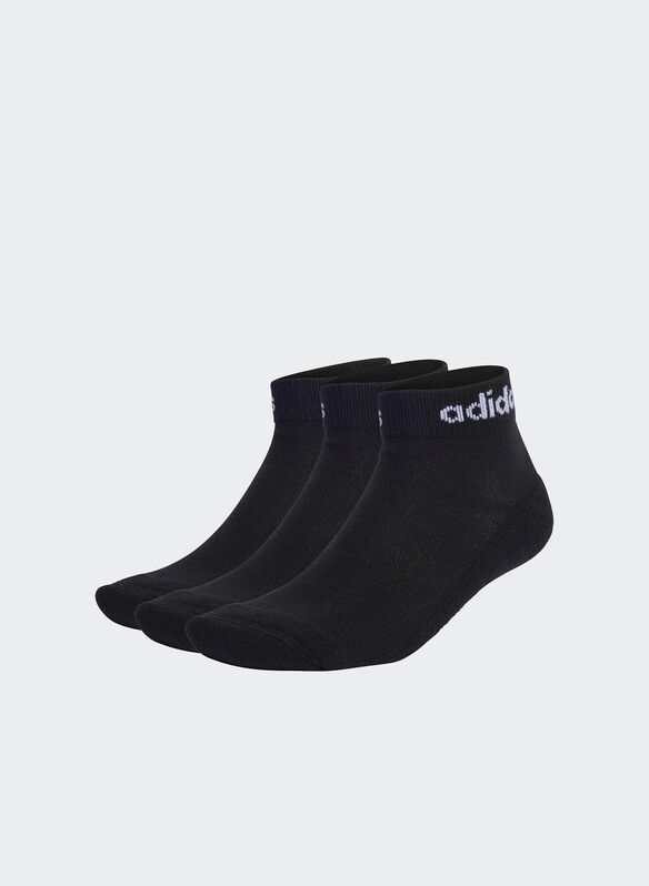 CALZA 3 PAIA LIN ANKLE UNISEX, BLK, medium