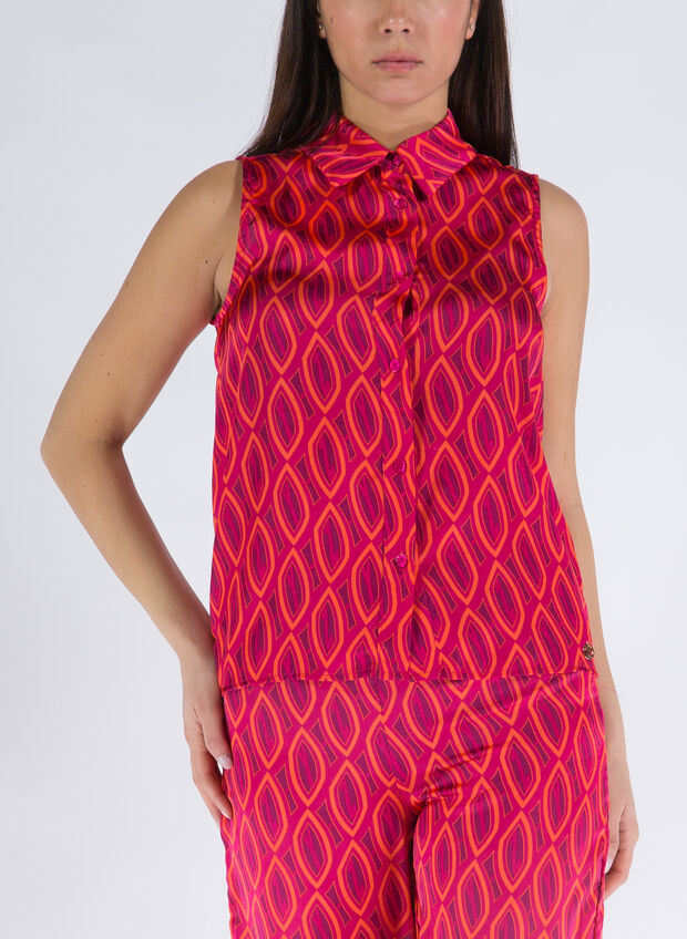BLUSA FANTASIA GEOMETRICA, 2424 FUXIA, large