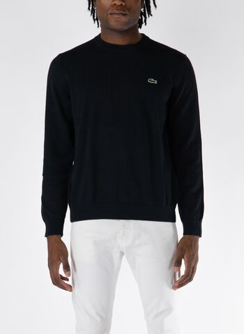 MAGLIONE GIROCOLLO CON LOGO, 031 BLK, small