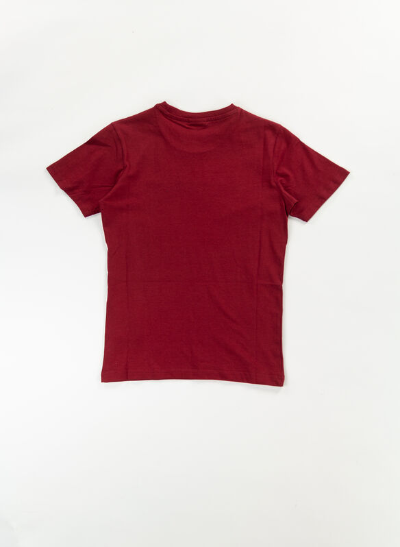 T-SHIRT LOGO AMERICAN CLASSIC RAGAZZO, RS506 BORDO, medium