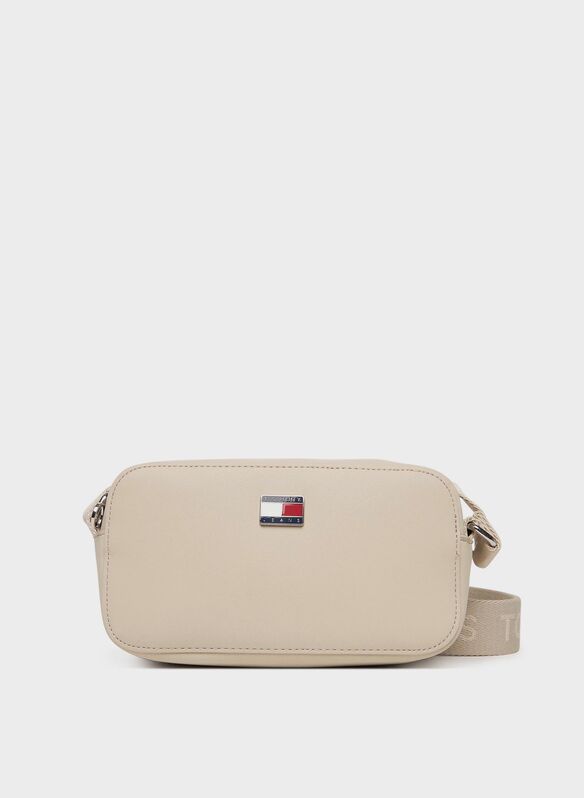 BORSA ESSENTIAL CON TRACOLLA E LOGO, ABY PANNA, medium