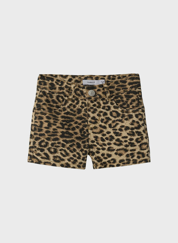SHORT ROSE ANIMALIER BAMBINA, SILVER MINK LEOPARD, large