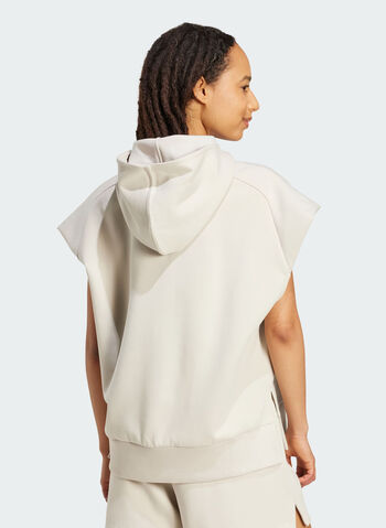 FELPA HOODIE SMANICATA SOFT LUX, SABBIA, small