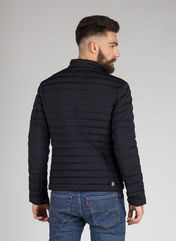 PIUMINO LEGGERO UOMO ELASTICIZZATO BIKER, 99BLK, small