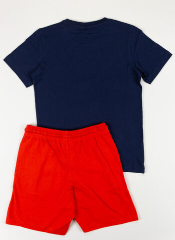 COMPLETO T-SHIRT E SHORTS RAGAZZO, BS503NVYRED, small