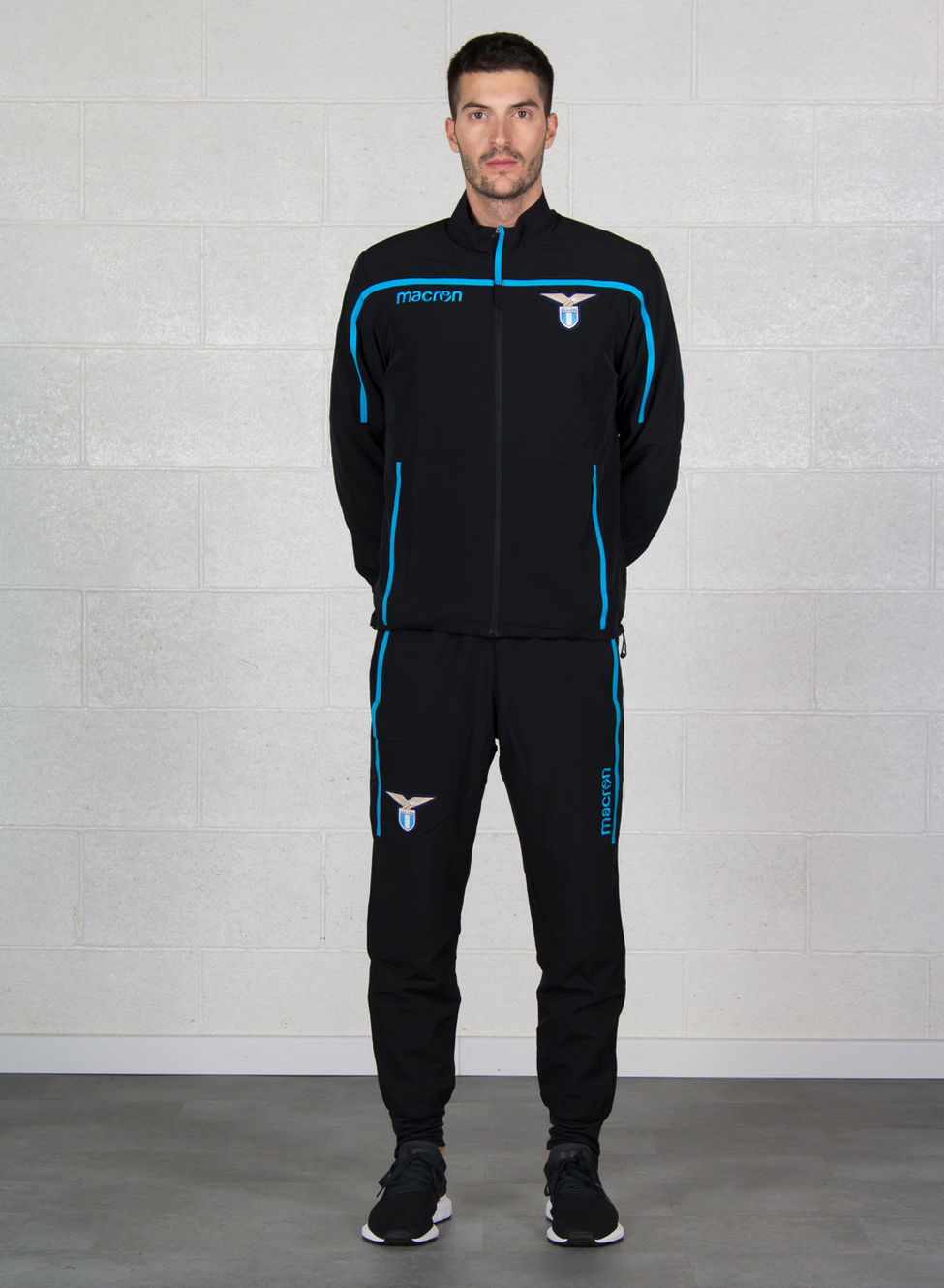 MACRON TUTA RAPPRESENTANZA UFFICIALE SENIOR SS LAZIO 2018/19 Azzurro, Nero  Uomo | Sport85
