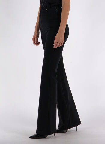 PANTALONE BOOTCUT IN TESSUTO TECNICO, 053 BLK, small