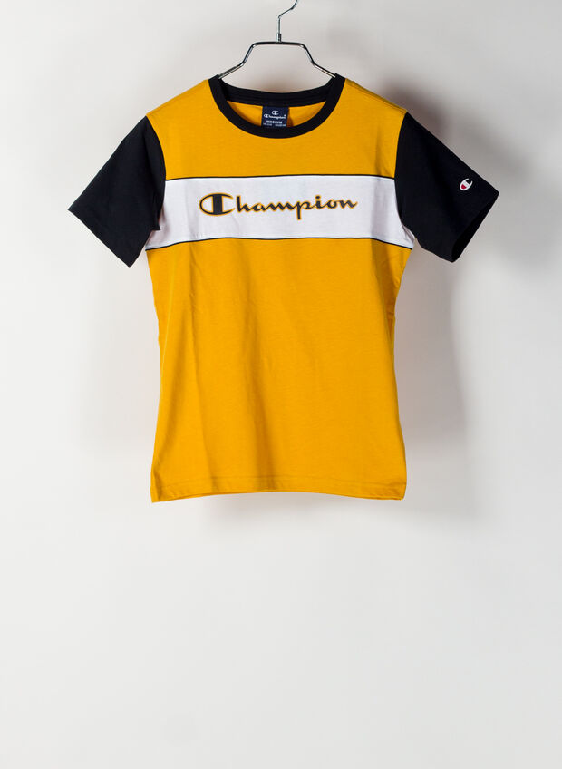 T-SHIRT MODULAR BLOCKING LOGO RAGAZZO, OS033OCRABLK, large