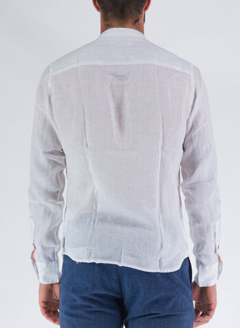 CAMICIA IN LINO, 0101 WHT, small