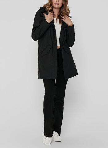 GIUBBOTTO SALLY CON CAPPUCCIO, BLACK, small