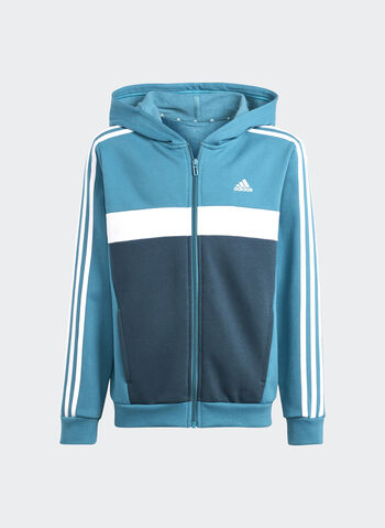 TUTA 3STRIPES TIBERIO FULL ZIP RAGAZZO, ARCTIC, small