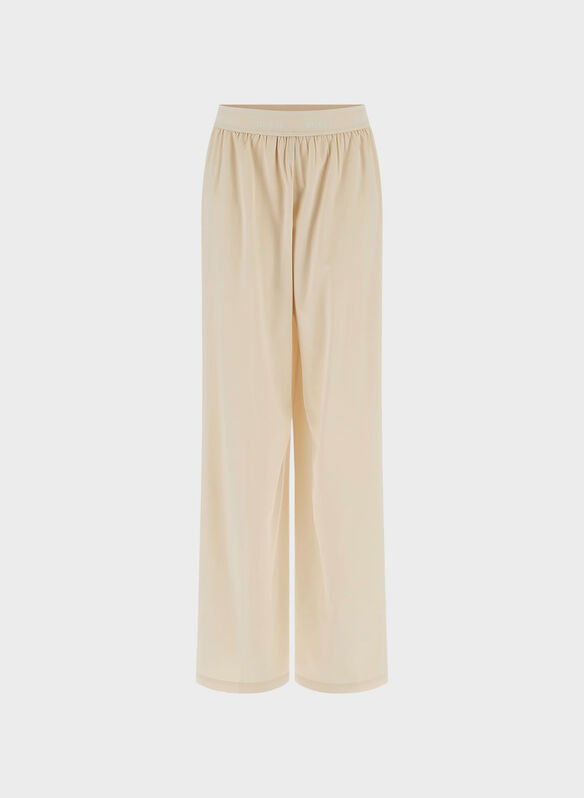PANTALONE FELPATO A VESTIBILIT&Agrave; RILASSATA, G1CM BURRO, medium