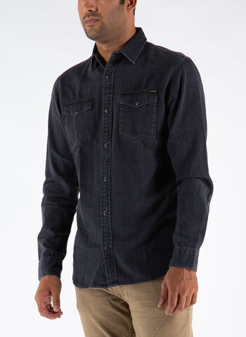 CAMICIA SHERIDAN, BLK DENIM, small