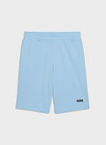 SHORT IN FELPA CON LOGO, 45 EMERALD ICE, thumb
