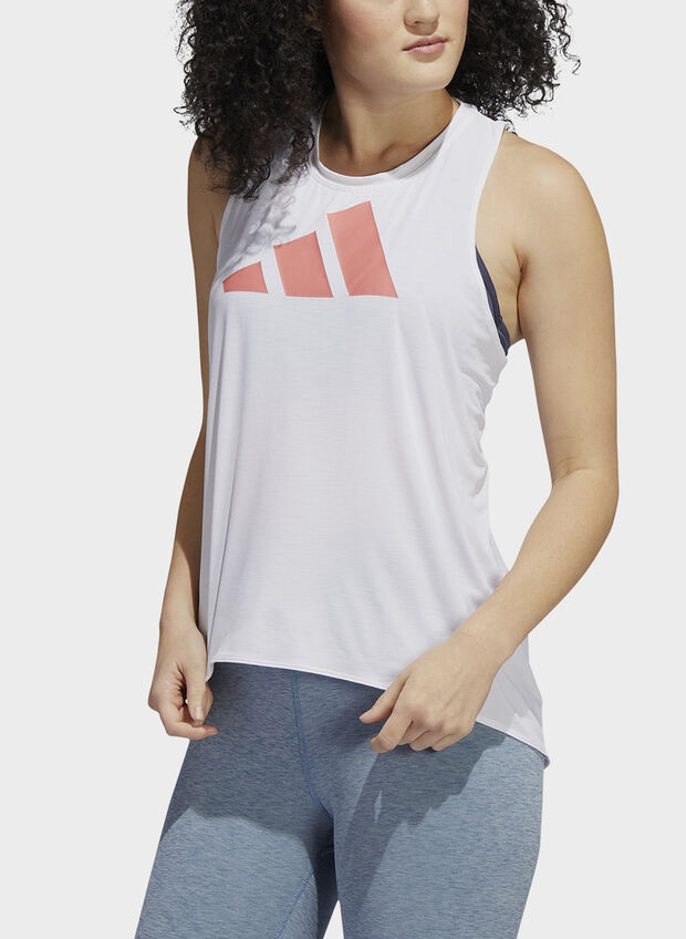 CANOTTA 3-STRIPES LOGO PRIMEGREEN, UNI WHTPINK, large