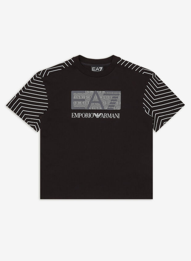 T-SHIRT GRAPHIC RAGAZZO, UC001 BLK, large