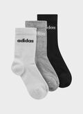 CALZA 3 PAIA LIN CREW JUNIOR, - WHTBLKGREY, thumb