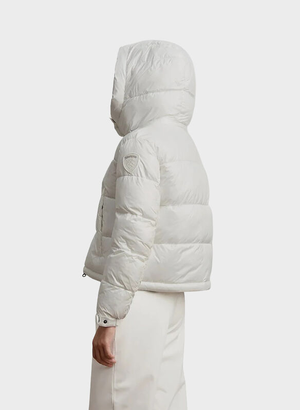 PIUMINO GLORIA CROP CON CAPPUCCIO, 100 WHT, medium