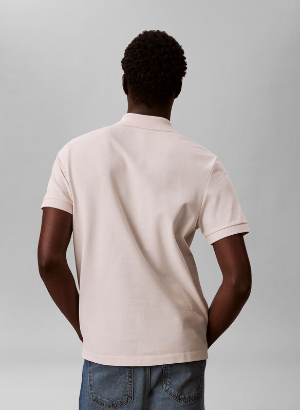 POLO IN PIQU&Eacute; DI COTONE CON COLLETTO APERTO, GNA SAND, medium