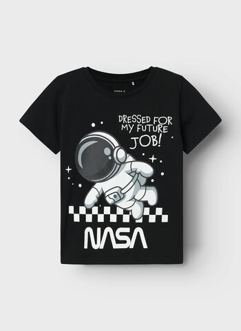 T-SHIRT ABRAM NASA BAMBINO, BLACK, small