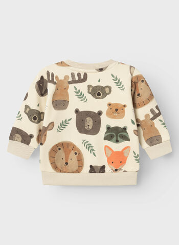 FELPA ORVAN STAMPA ANIMAL BIMBO, SUMMER SAND PANNA, small