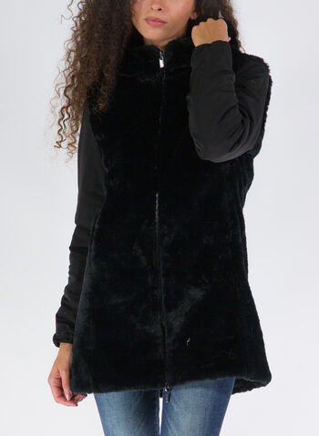 GIUBBOTTO CLAIRE REVERSIBILE IN PELLICCIA SINTETICA, , small