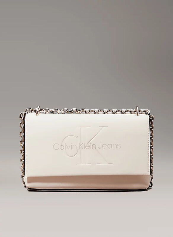 BORSA  FLAT CON LOGO, PBF BEIGE, medium