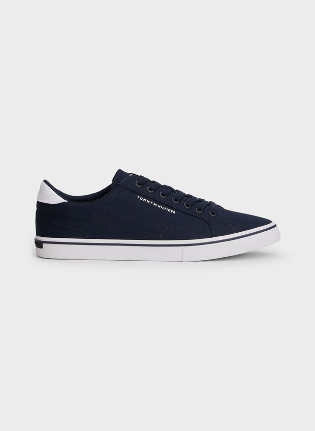 SCARPA IN TELA CON LOGO IN RILIEVO, DW5 NVY, large