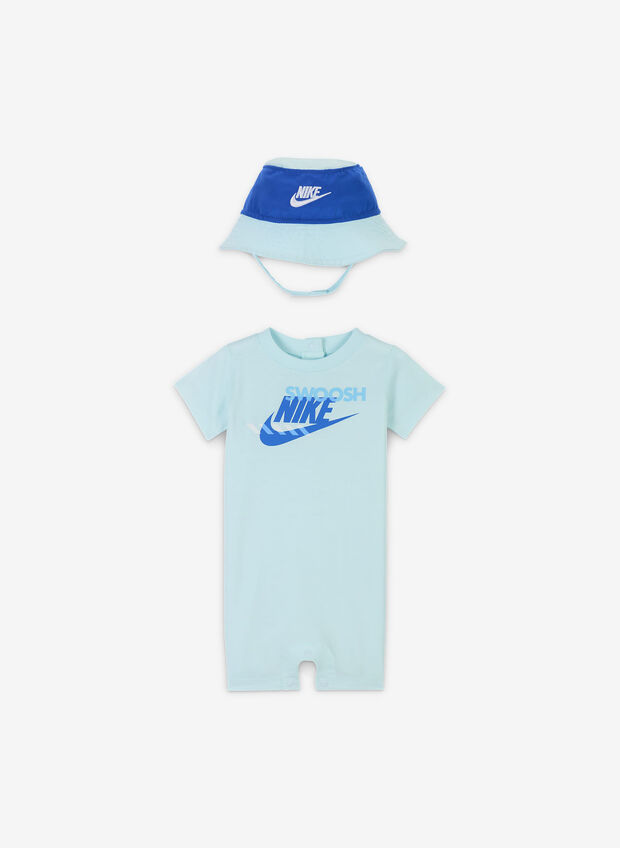 COMPLETO PAGLIACCETTO + CAPPELLINO INFANT, G25 GLACIER BLUE, large