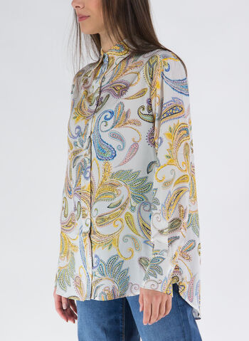 CAMICIA STAMPA CACHEMIRE, P05S WHT, small