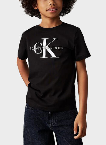 T-SHIRT LOGO FRONTALE RAGAZZO, BEH BLK, small