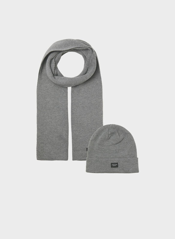 GIFTBOX CON CAPPELLO E SCIARPA, GREY MELANGE GREY MELANGE, medium