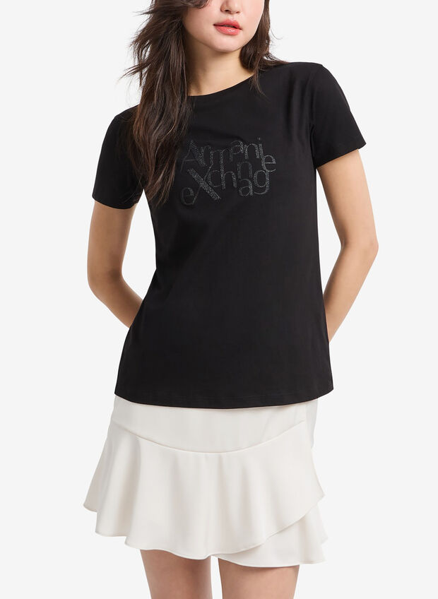 T-SHIRT GLITTER, UC001 BLK, large