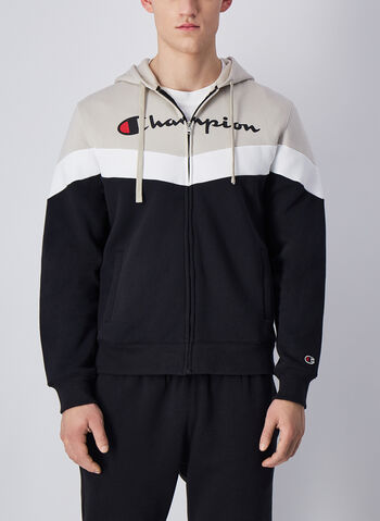 TUTA FULL ZIP LOGO, ES057 GREYBLK, small