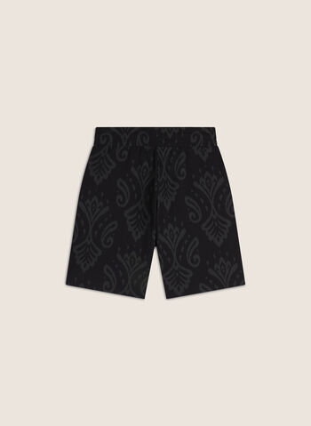 SHORT IN JERSEY CON STAMPA, IKATN BLK, small