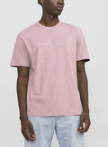 T-SHIRT SHORTSLEEVE LETTERING LOGO, PINK NECTAR, thumb