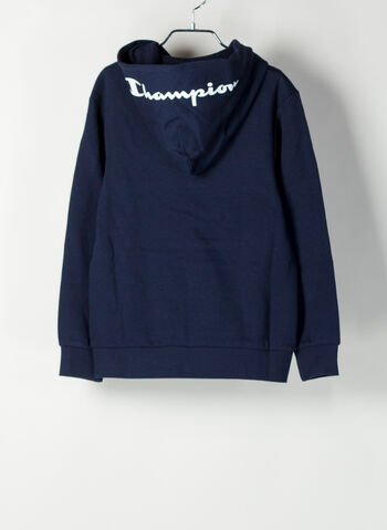 FELPA 1/2 ZIP CON CAPPUCCIO RAGAZZO, BS501NVY, small