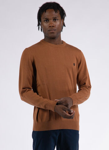 MAGLIONE GIROCOLLO IN COTONE, K43 BISCOTTO, small