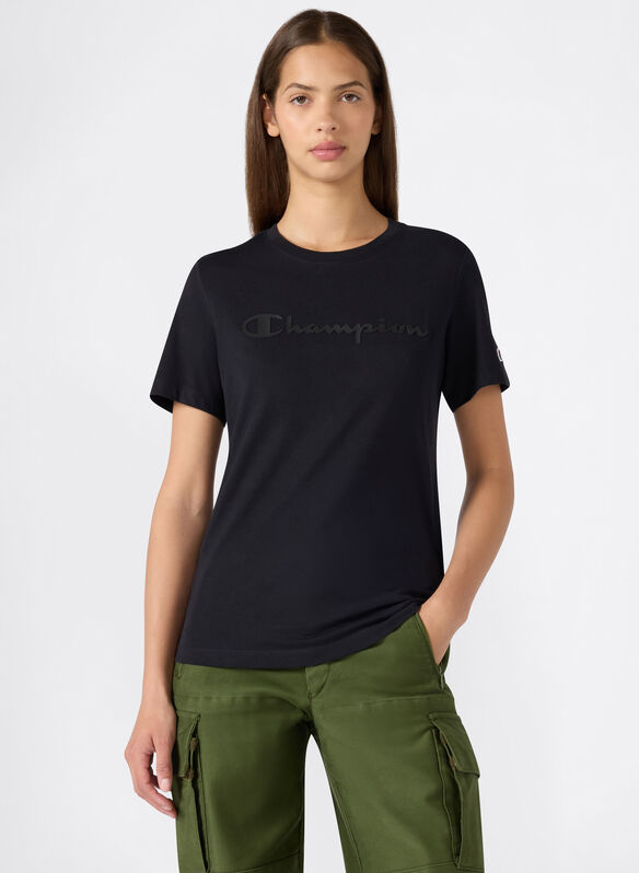 T-SHIRT HERITAGE LOGO, KK001 BLK, medium